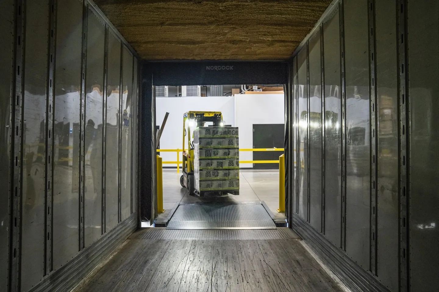 Goods being loaded into a truck